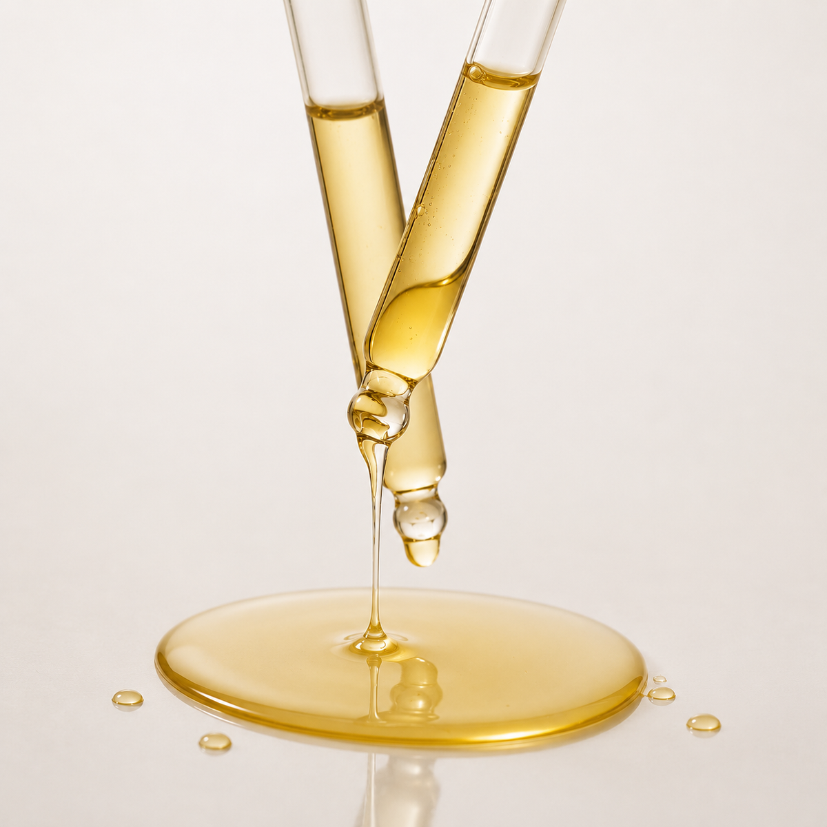 Golden skincare serum illustrating the importance of hydration for healthy, radiant skin.